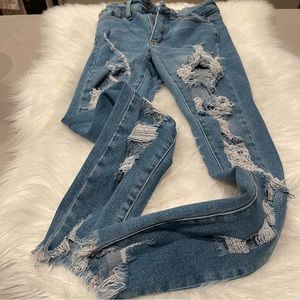 Women’s Skinny Fries High Rise Curvy Jeans Size 1
